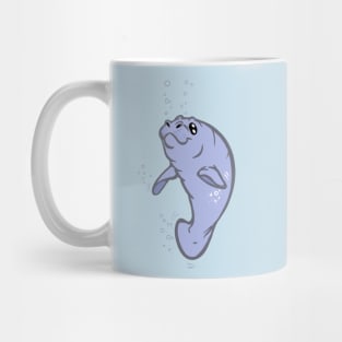 Outrageously Cute Manatee with Bubbles Mug